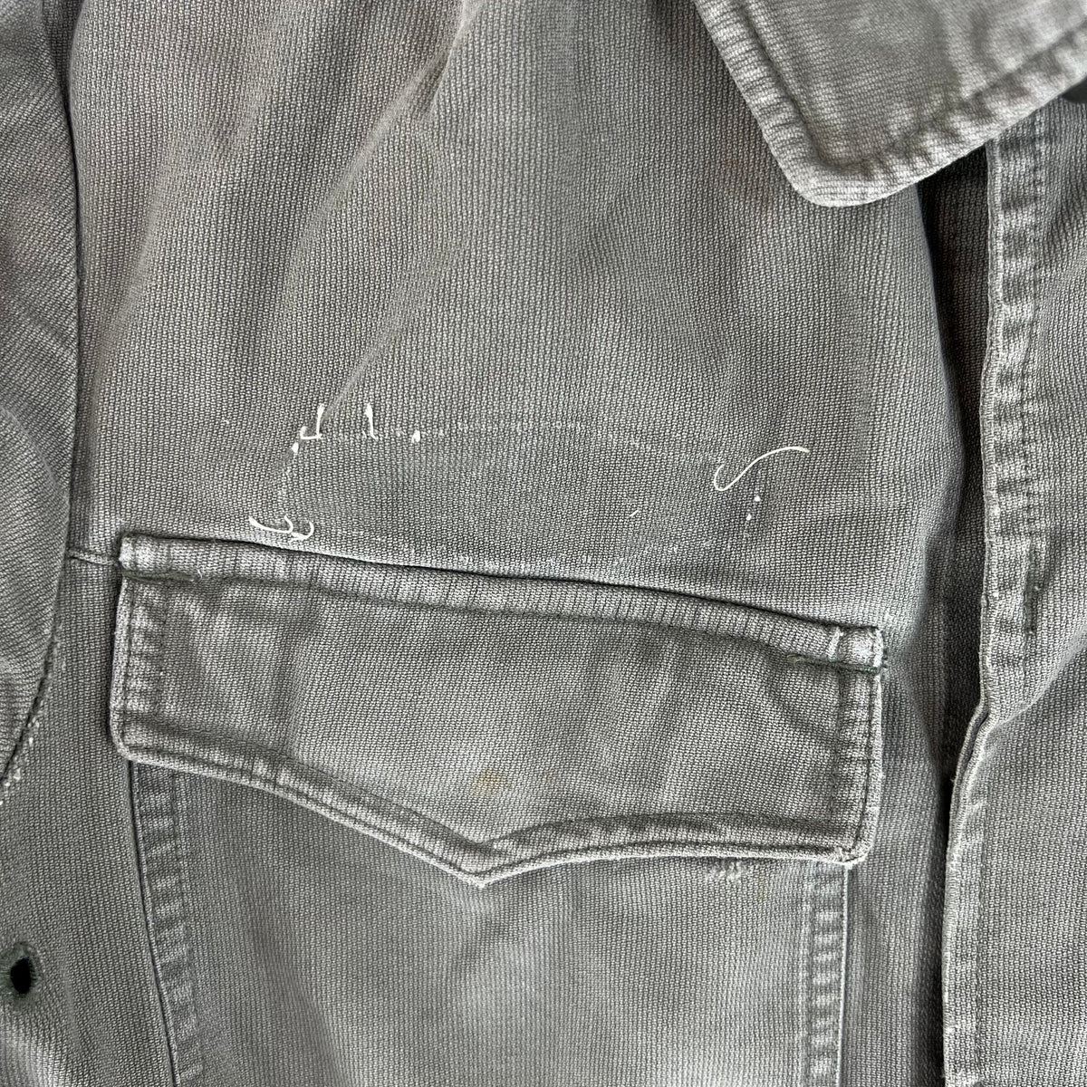 West German Army Moleskin Field Grey Long Sleeve Field Shirt - Medium