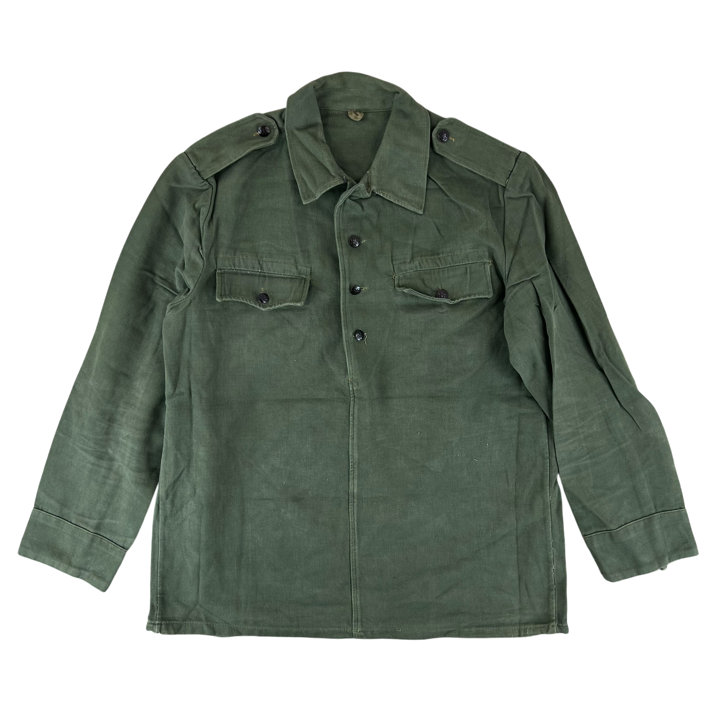 Bulgarian People's Army Olive Green Cossack Shirt - Large