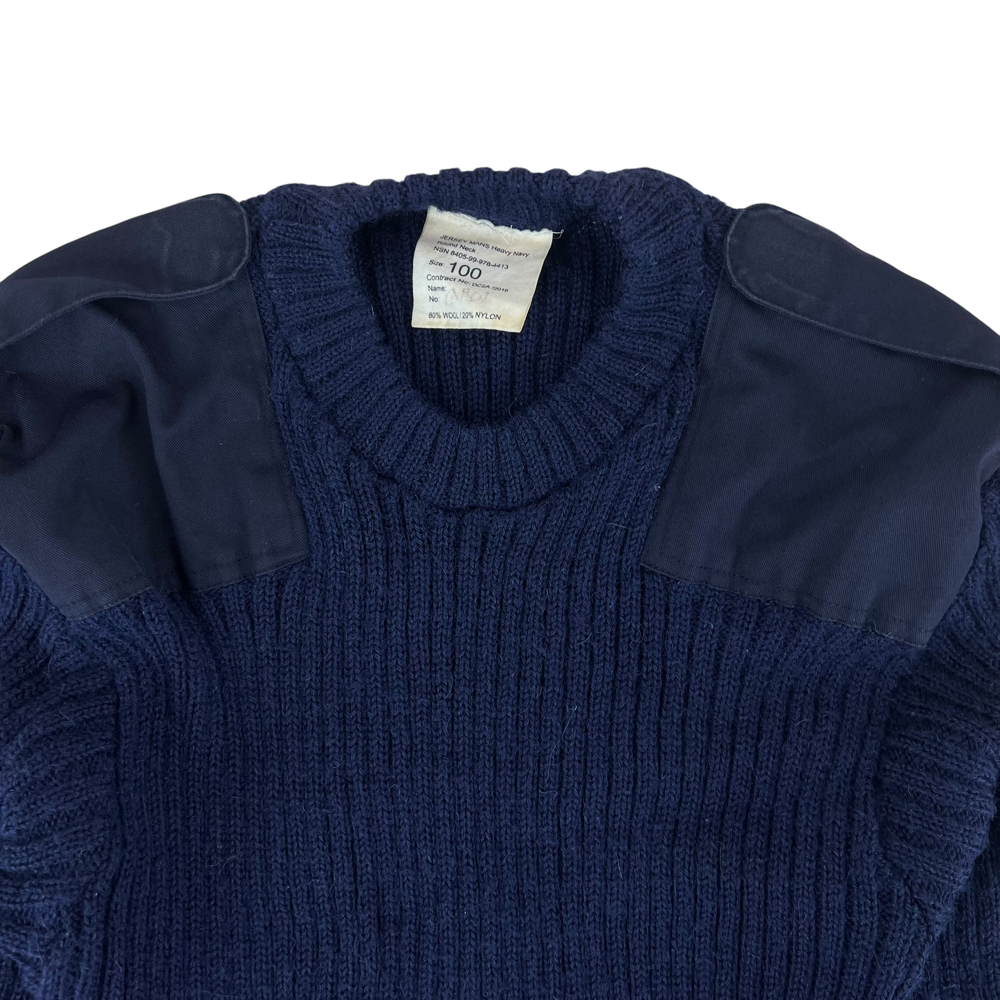 British Royal Navy Wool Crew Neck Pullover Jersey Jumper - Medium 100cm