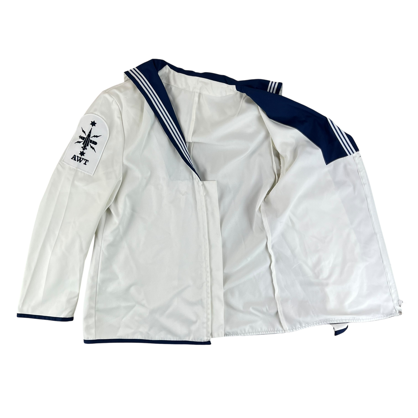 British Royal Navy Class II White Jumper Sailor's Top - Large 176/116