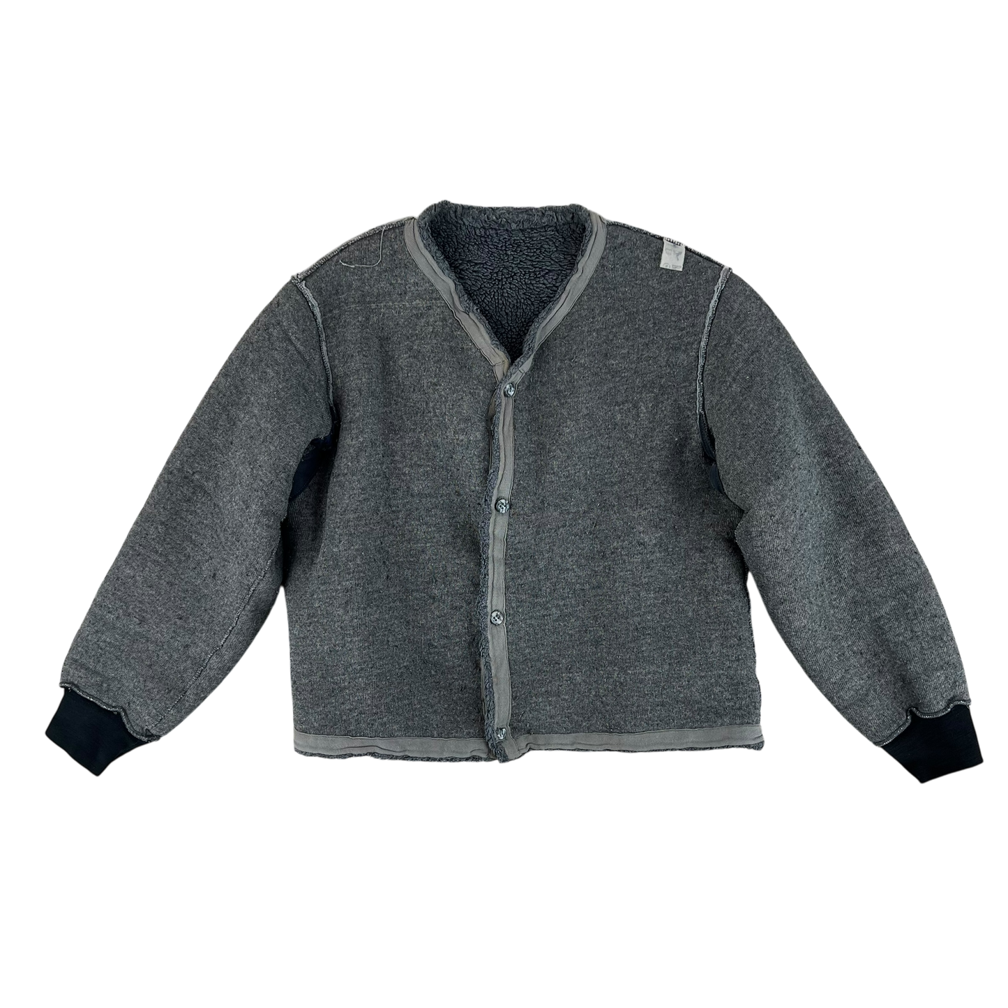 Czechoslovak Army Faux Fur Jacket Liner Cardigan M85 - Large