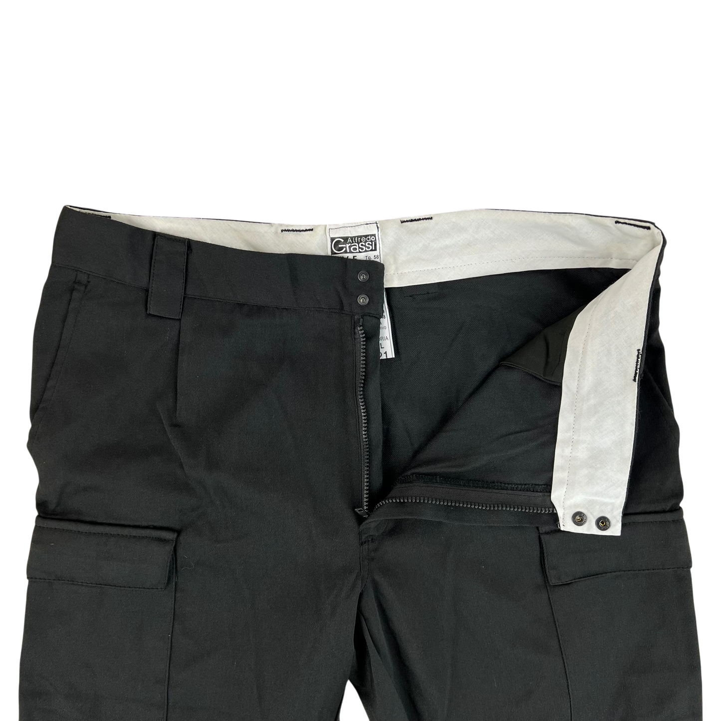 Italian Fire Services Hi-Vis Black Cargo Trousers - W41 L31