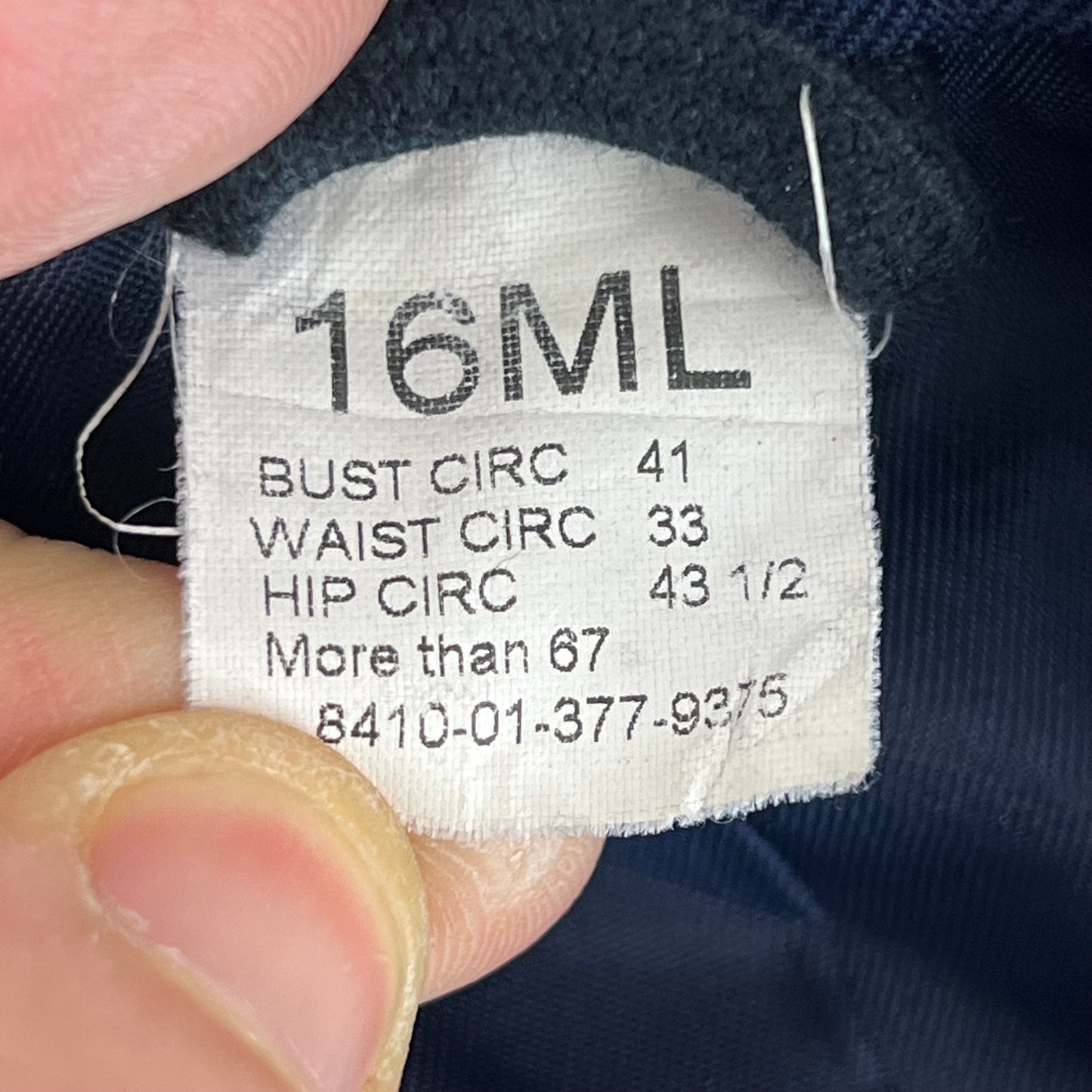 US Air Force Women's Blue Serge Service Dress Jacket - Medium 16ML