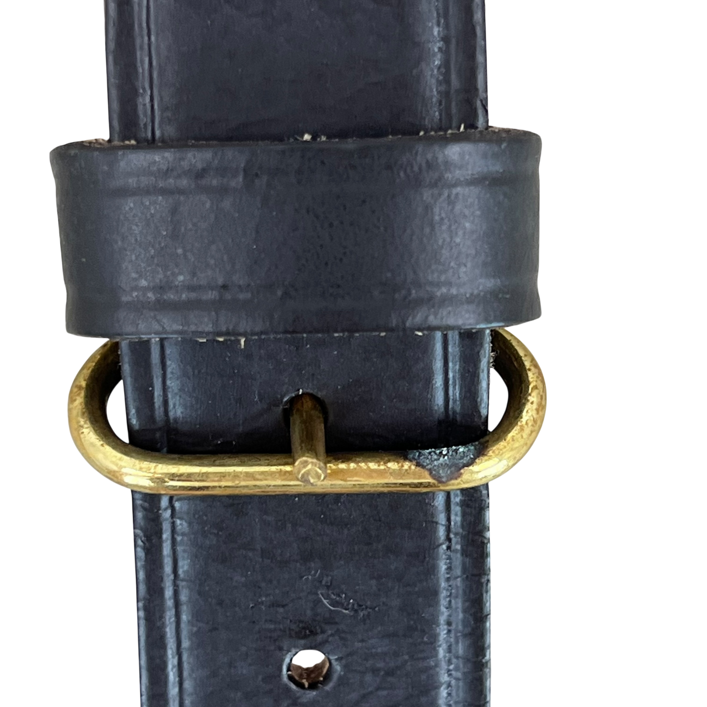 British Army Black Leather Sam Browne Belt Shoulder Strap - L36