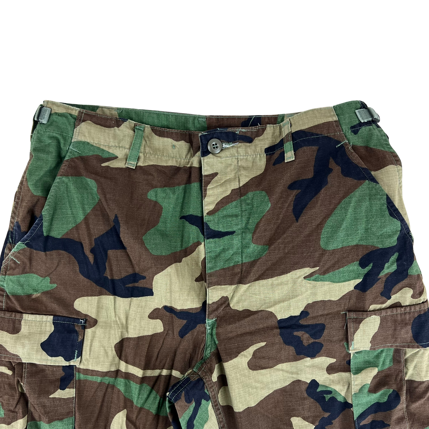 US Army Vintage M81 Woodland Camo Field Made Shorts - W35 L22