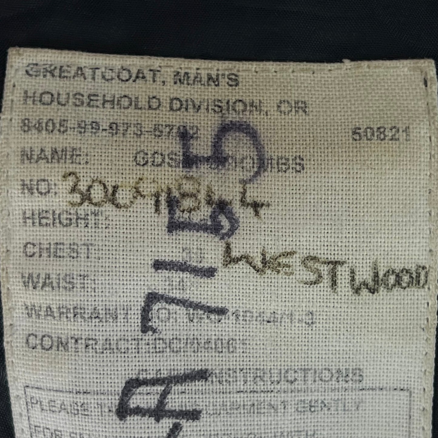 British Army Footguards Wool Greatcoat - Coldstream Guards - Medium