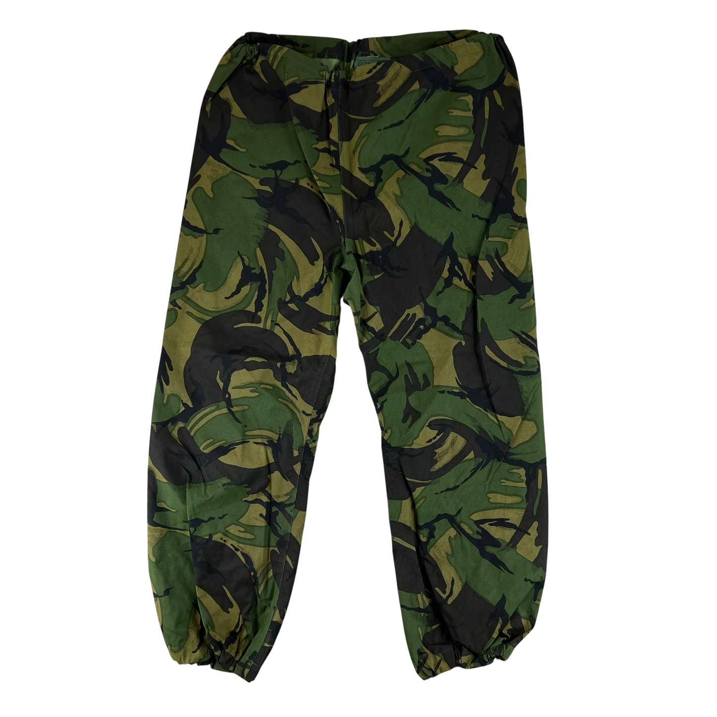 British Army Woodland DPM Camouflage MVP Waterproof Trousers - W38 L28.5
