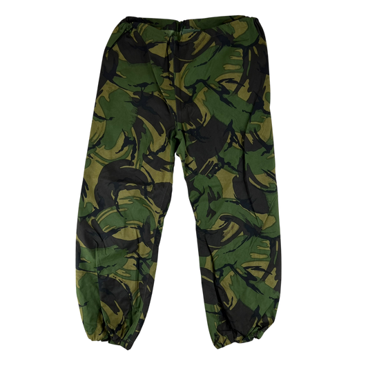 British Army Woodland DPM Camouflage MVP Waterproof Trousers - W38 L28.5