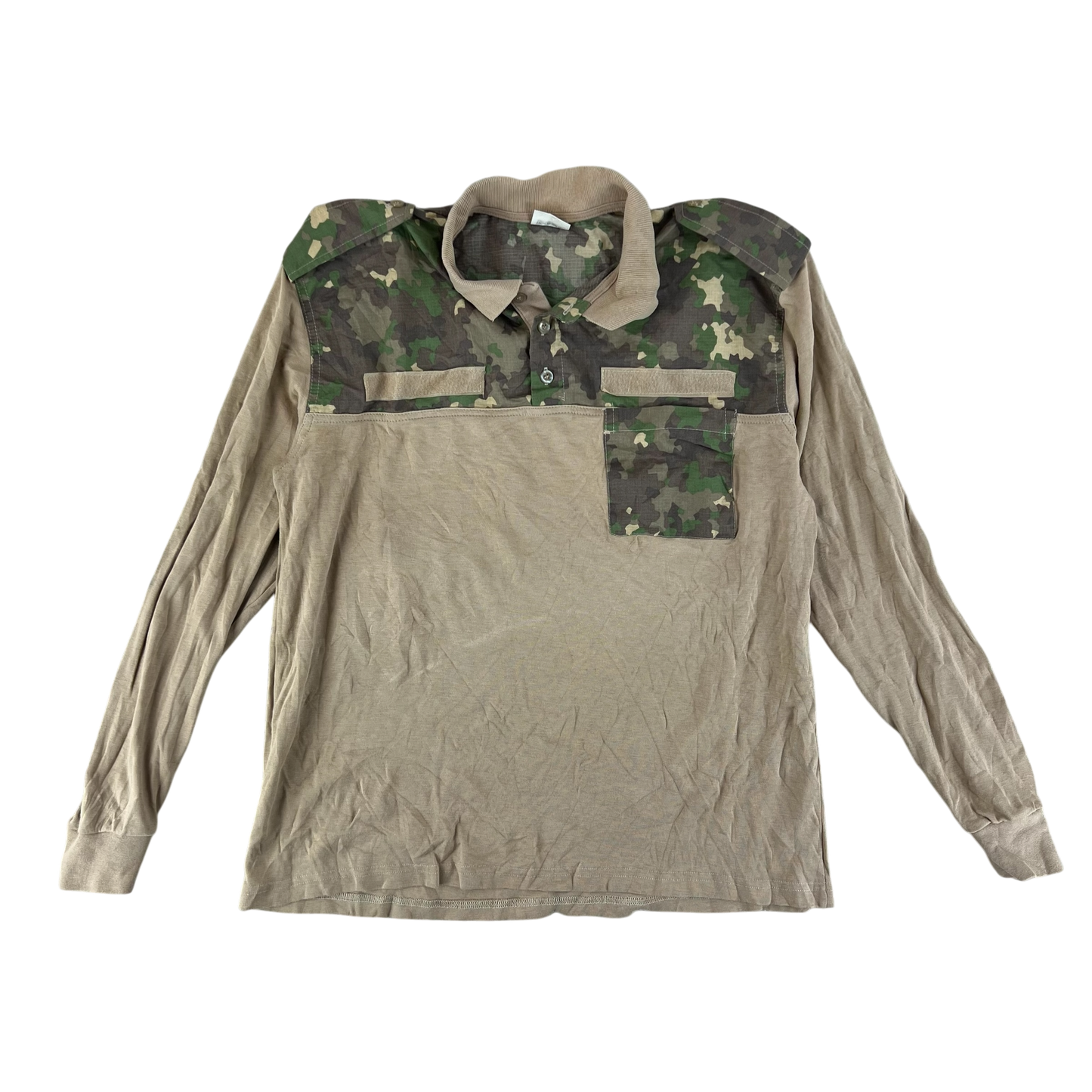 Romanian Army M2017 Woodland Camouflage Polo Top - Large