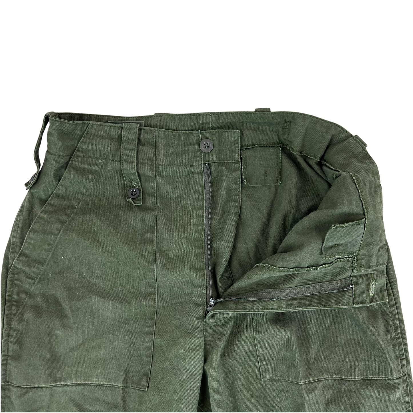 British Army Olive Green Fatigue Work Trousers - W31 L31