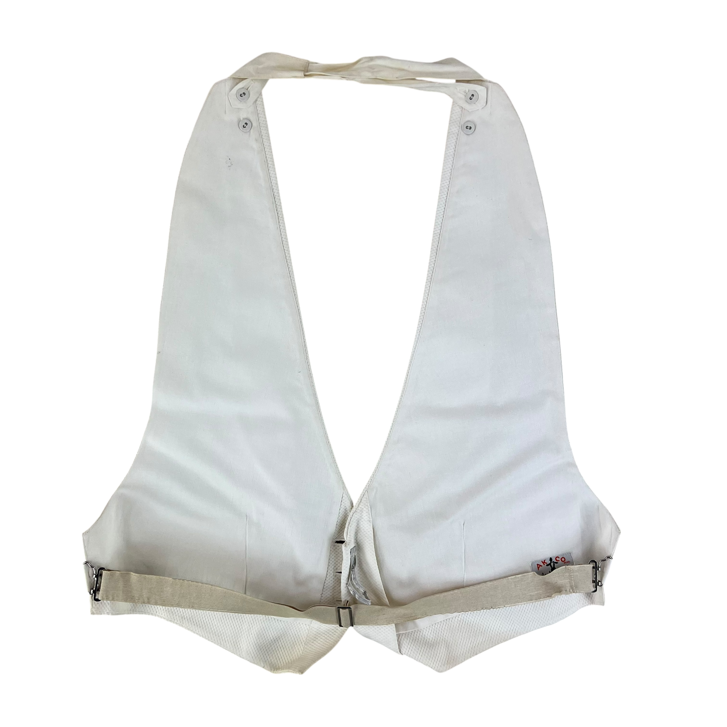 British RAF 40s White Mess Dress Waistcoat - Large