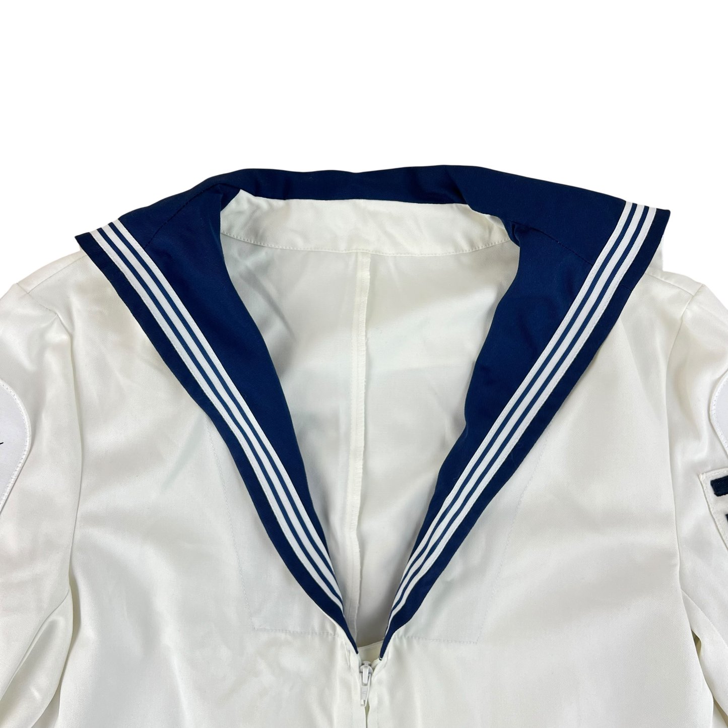 British Royal Navy Class II White Jumper Sailor's Top - Large 176/116