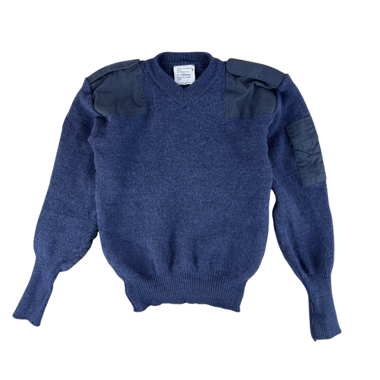 British RAF Wool V Neck Pullover Jersey Jumper - Medium 100cm