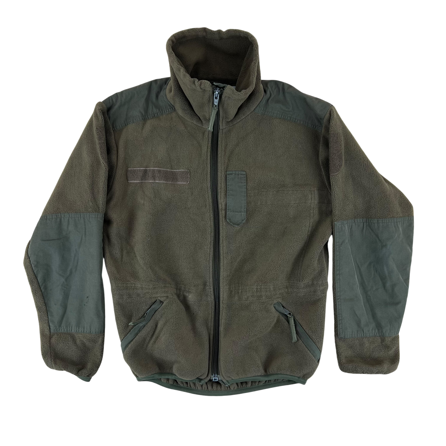 Austrian Army Olive Fleece Cardigan - Medium