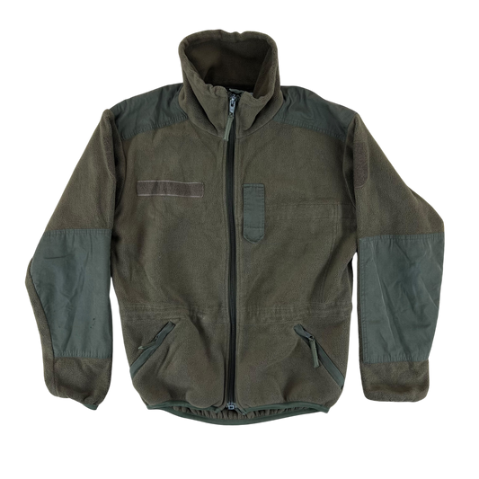 Austrian Army Olive Fleece Cardigan - Medium