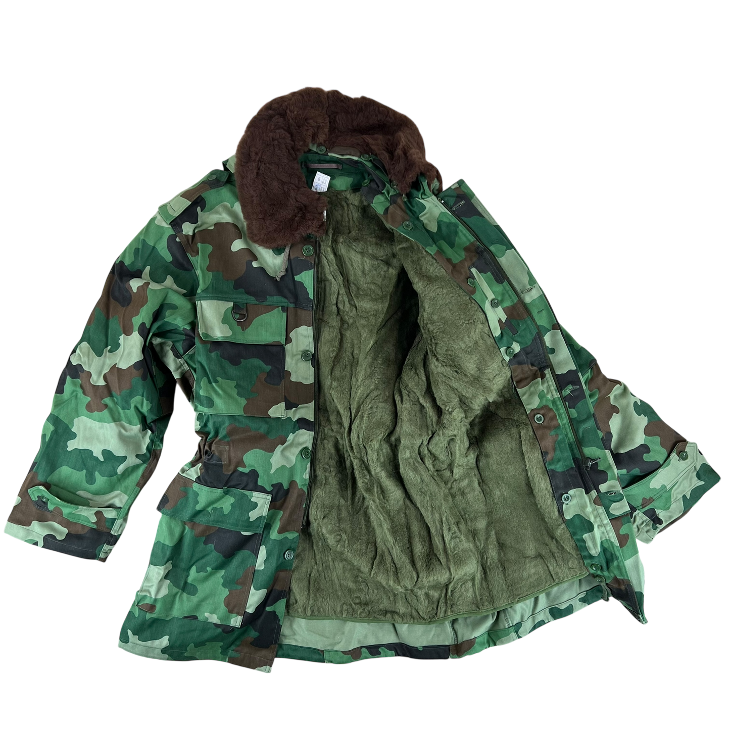 Serbian Army M93 Oak Leaf Camouflage Parka w/ Thermal Liner - Medium 172/100