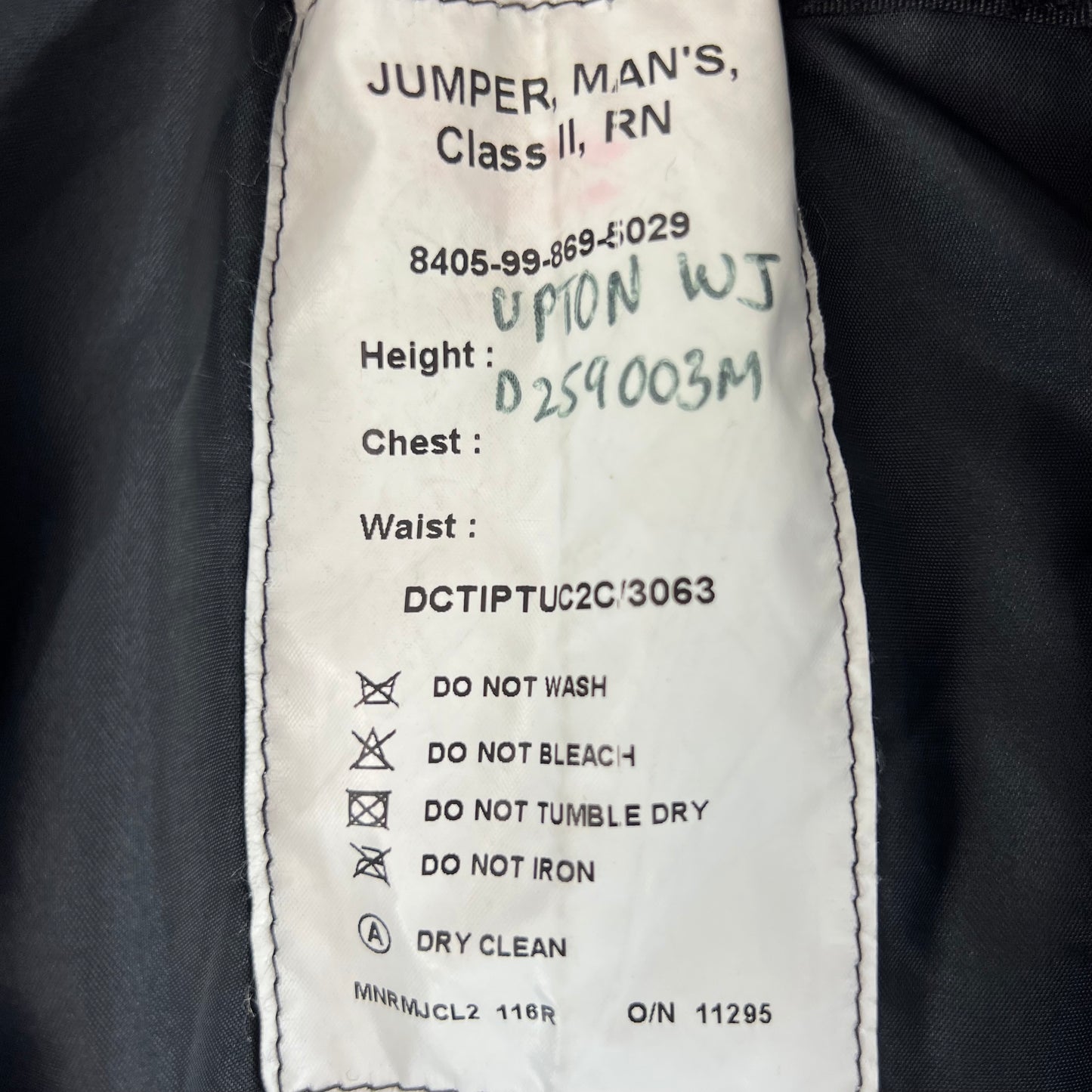 British Royal Navy Class II Jumper Sailor's Top - Large 116R