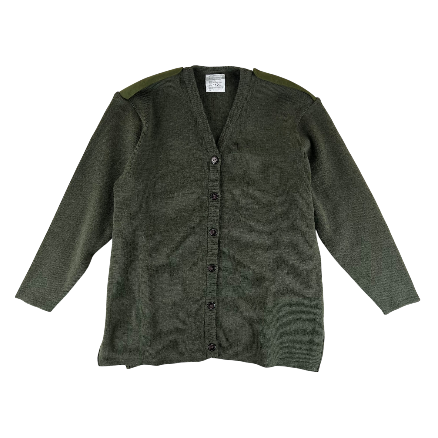British Army Women's Olive Green Cardigan - Large 112cm