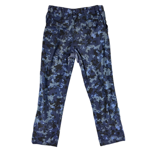 Romanian Navy M2017 Blue Camouflage Ripstop Trousers - W32 L30.5