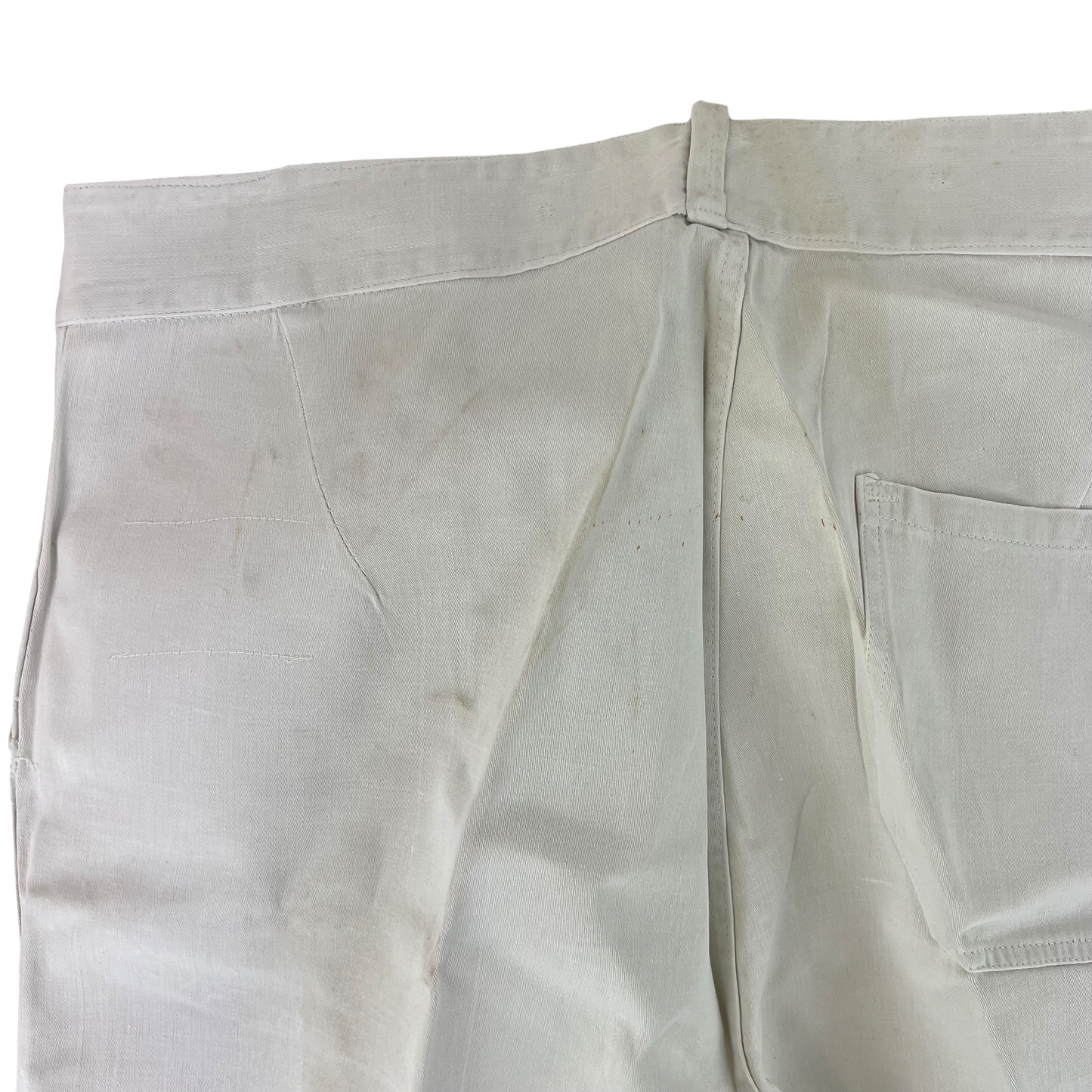British Merchant Navy 40s 50s CC41 Tropical White Trousers - W40 L31