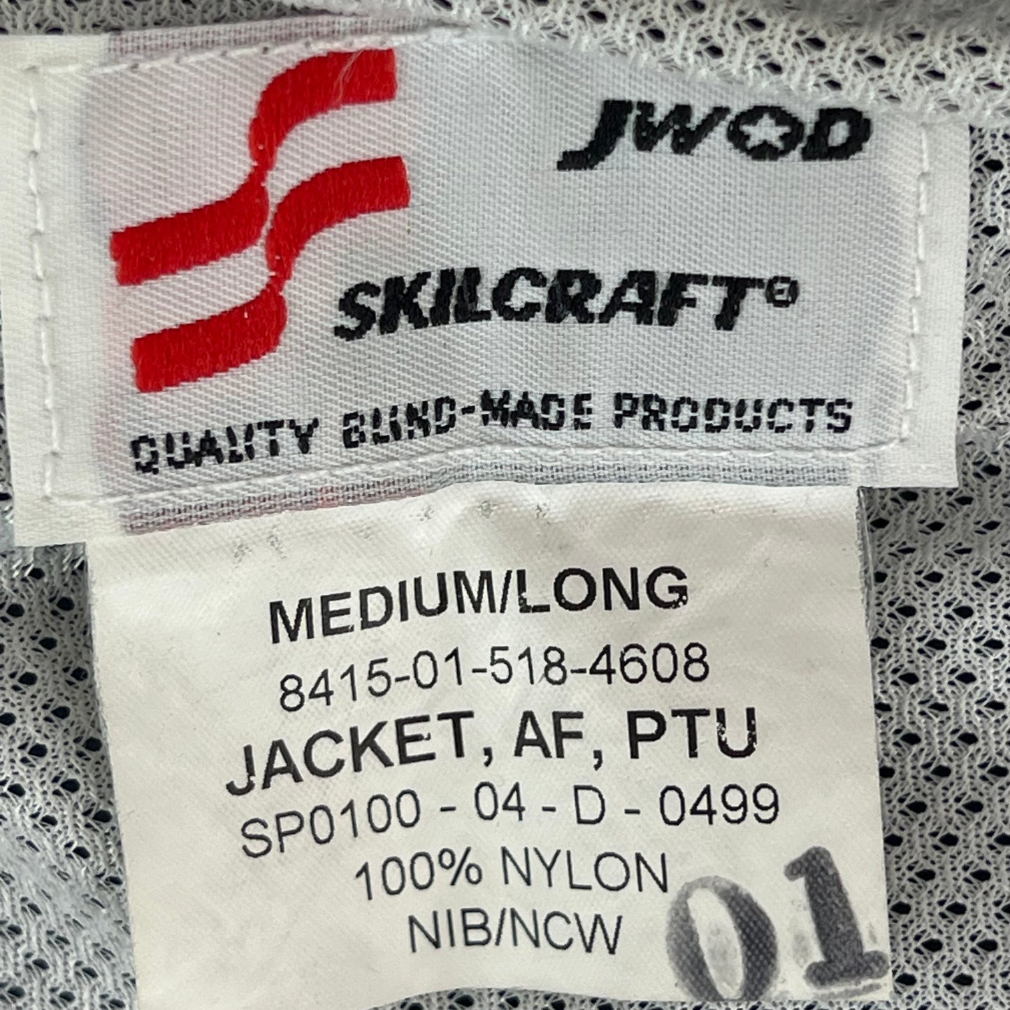 US Air Force Blue PTU Track Jacket - Large "Medium"