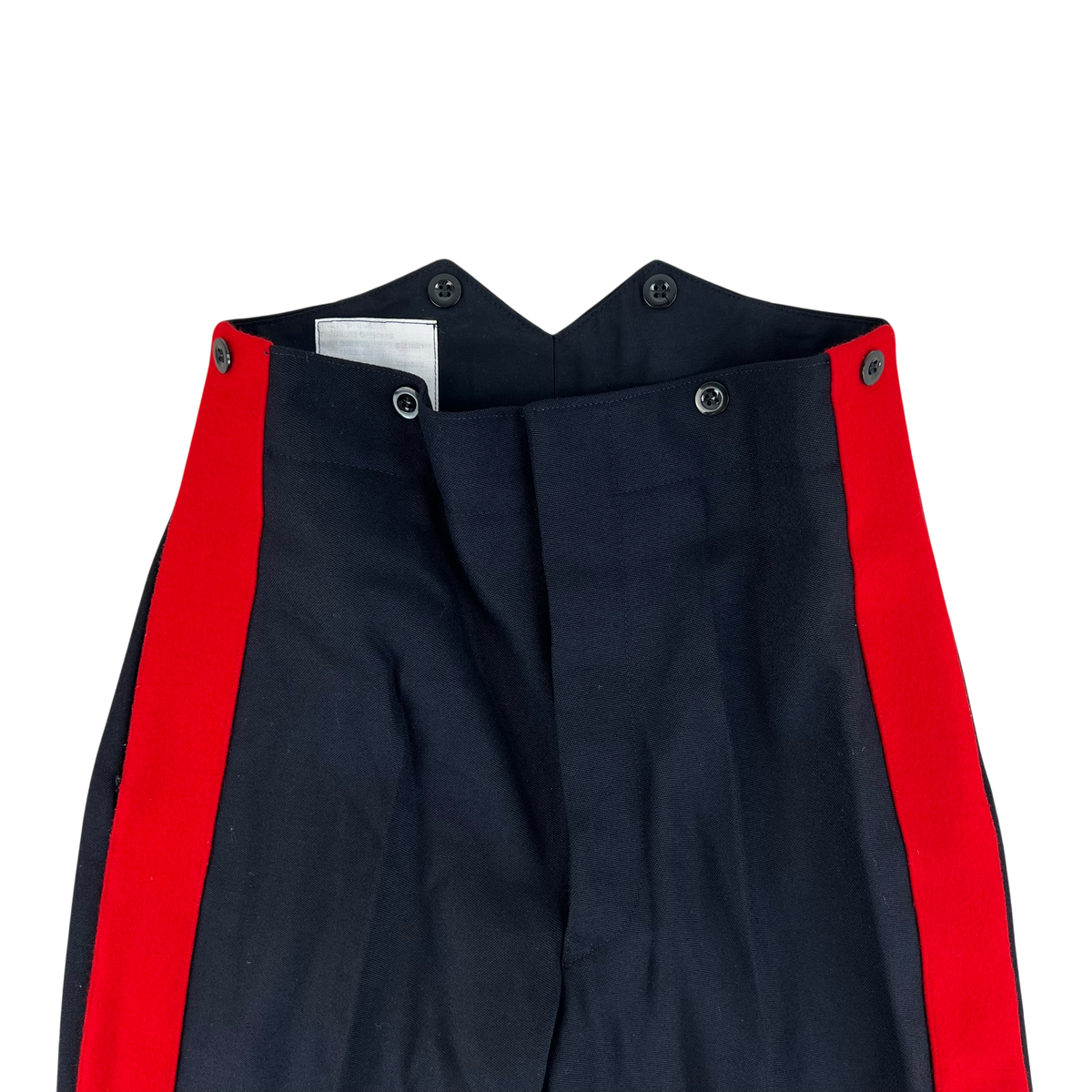 British Army Footguards Officers' Black Red Stripe Trousers - W31 L31
