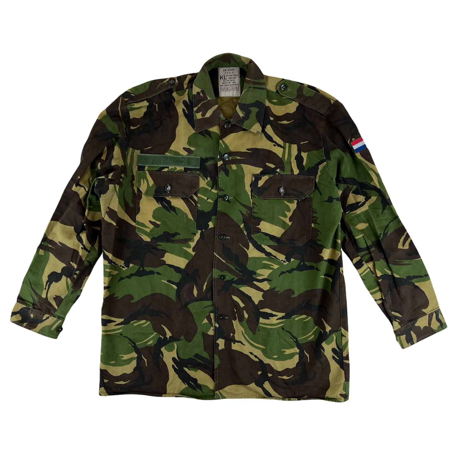 Dutch Army Field Shirt DPM Woodland Camouflage Long Sleeve - Large