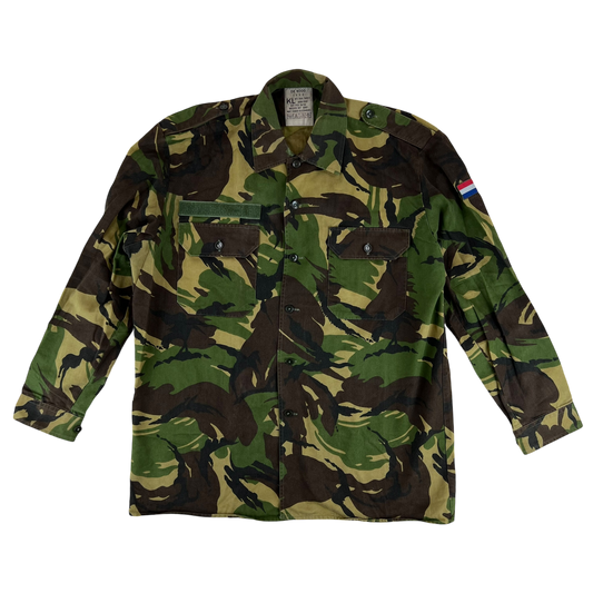 Dutch Army Field Shirt DPM Woodland Camouflage Long Sleeve - Large