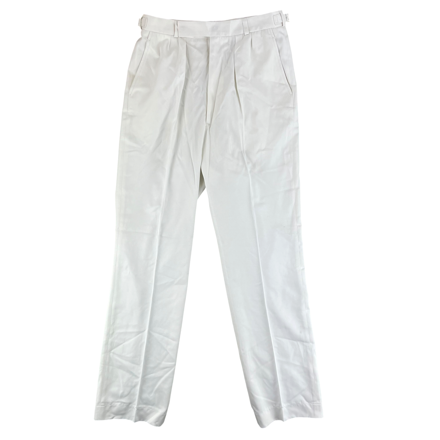British Royal Navy Officers & Class I White Dress Trousers - W33 L33