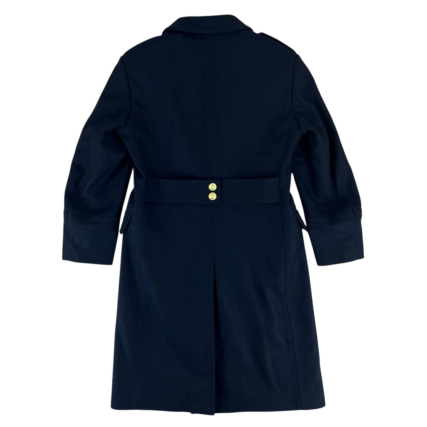Finnish Navy Wool Blend Women's Greatcoat - Medium