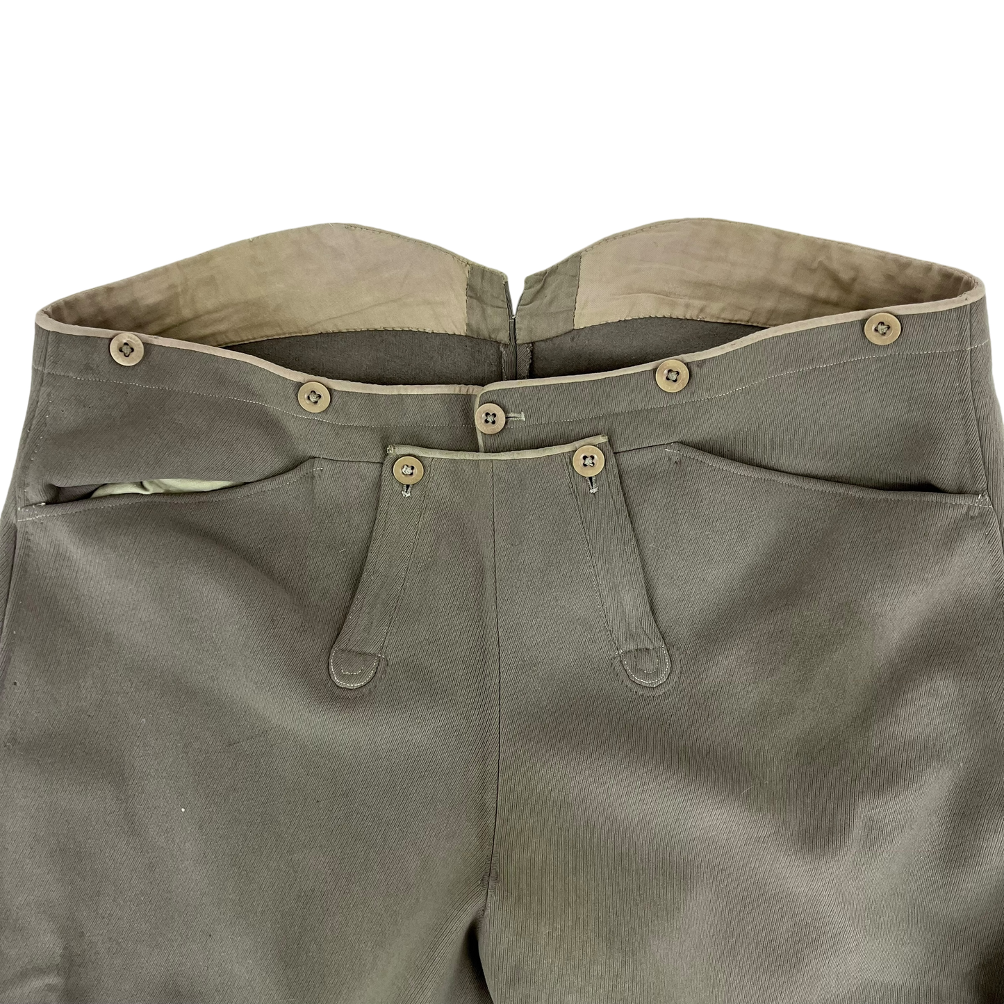 British Army WW1 1910s Pattern Khaki Cavalry Riding Trousers Jodhpurs - W43