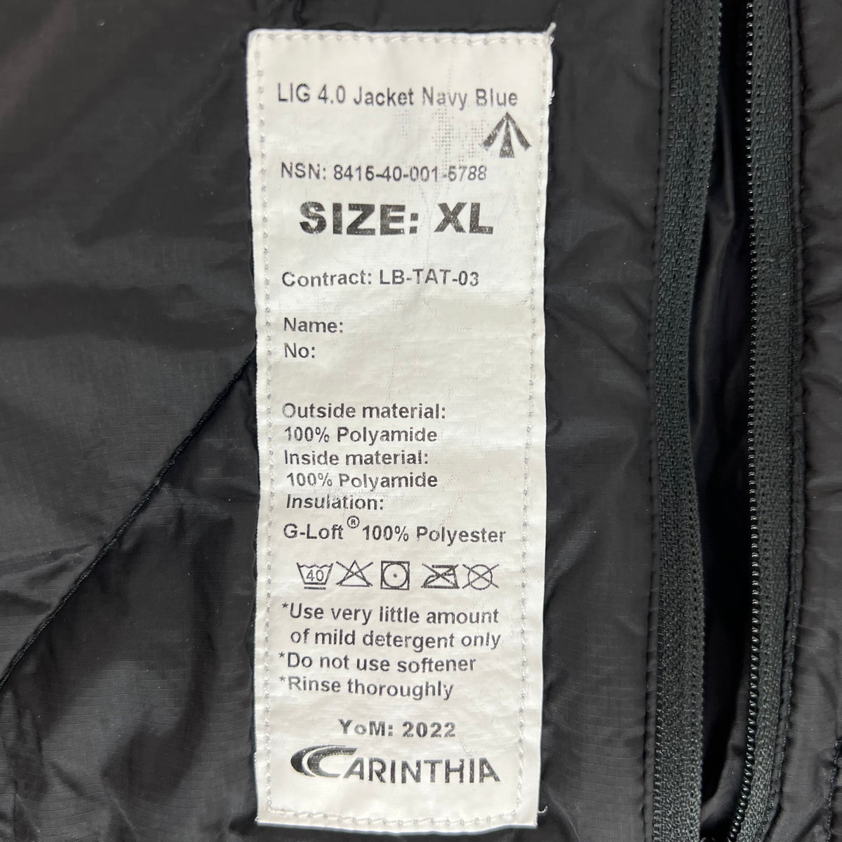 British Royal Navy Carinthia LIG 4.0 Thermal Jacket - X Large