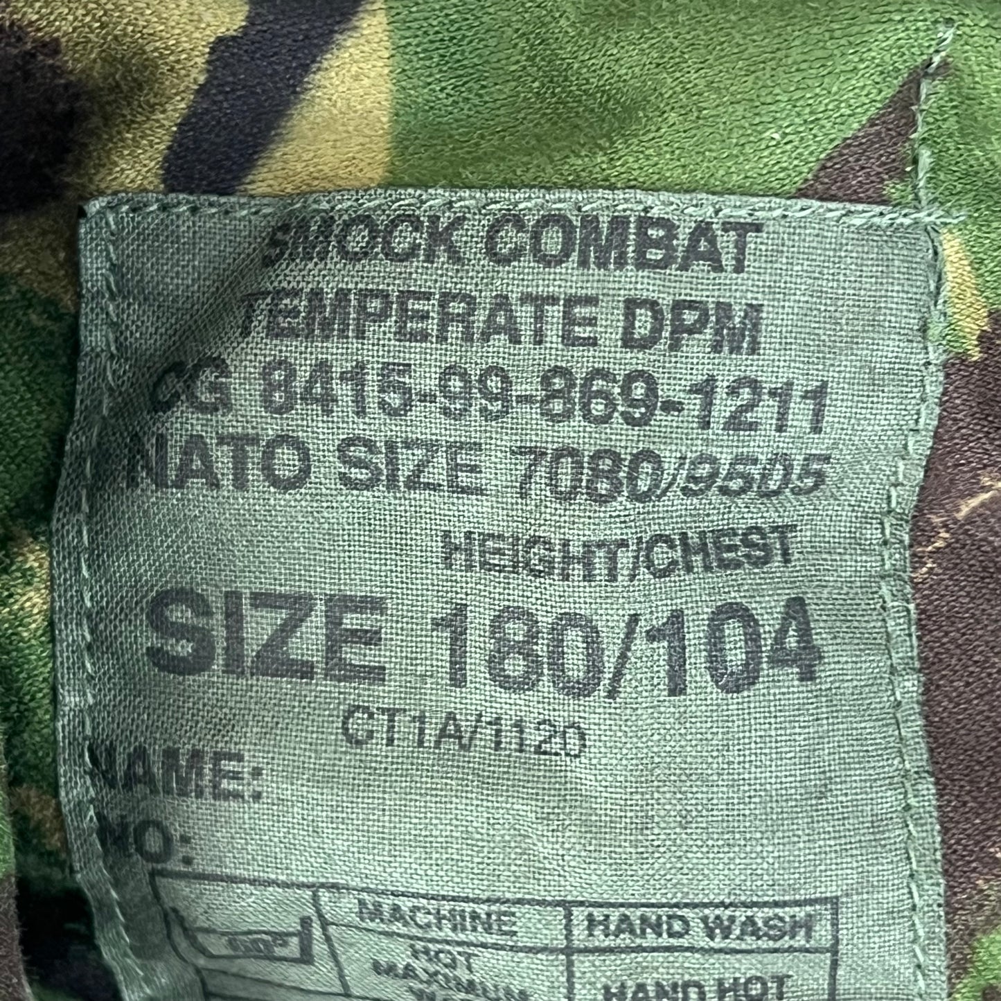 British Army 84 Pattern Woodland DPM Camo Combat Smock - Large 180/104
