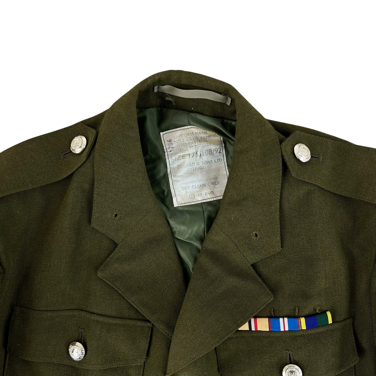 British Army 1980 Pattern No. 2 Olive Green Dress Jacket - Royal Engineers - Large 176/108