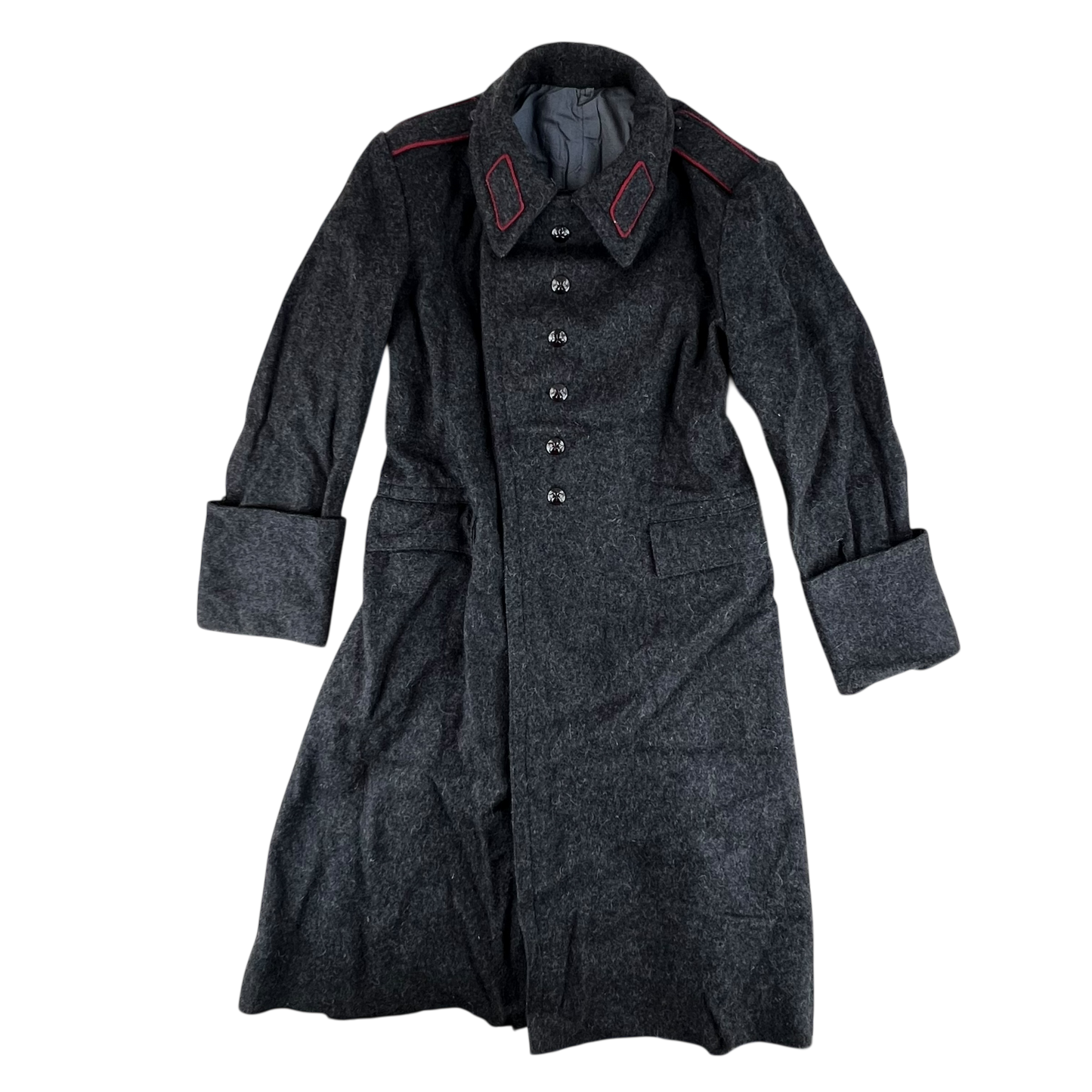 Bulgarian People's Army 80s Grey Wool Greatcoat - Medium