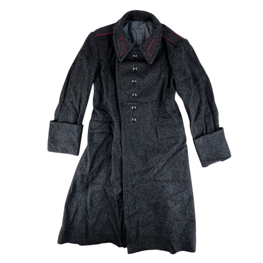 Bulgarian People's Army 80s Grey Wool Greatcoat - Medium