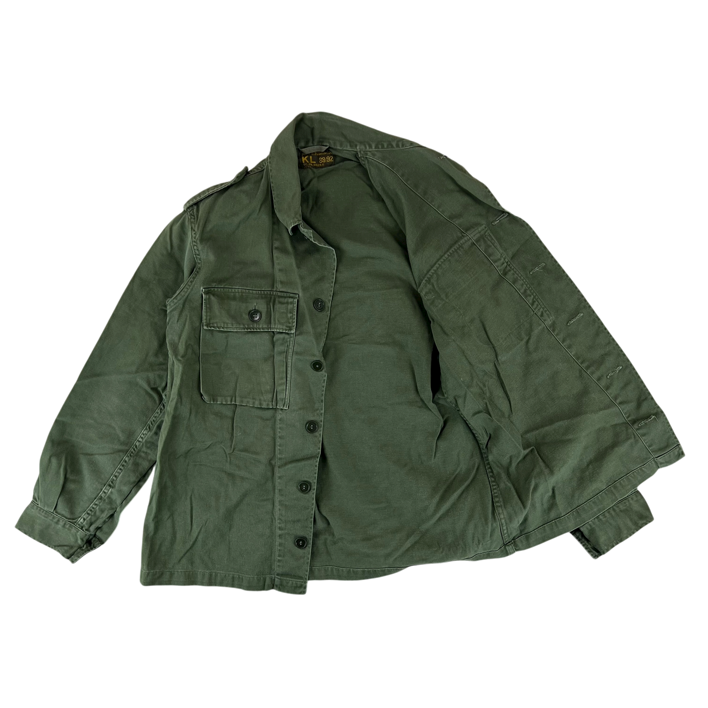 Dutch Army 70s Field Shirt Green Long Sleeve - Medium