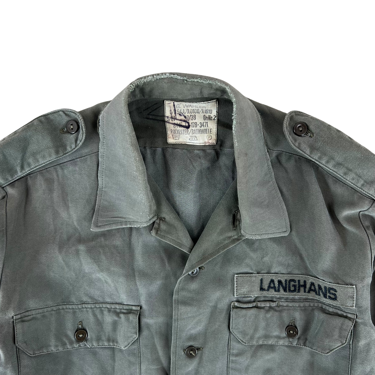 German Army Olive Green Long Sleeve Field Shirt - Medium GrNr 2