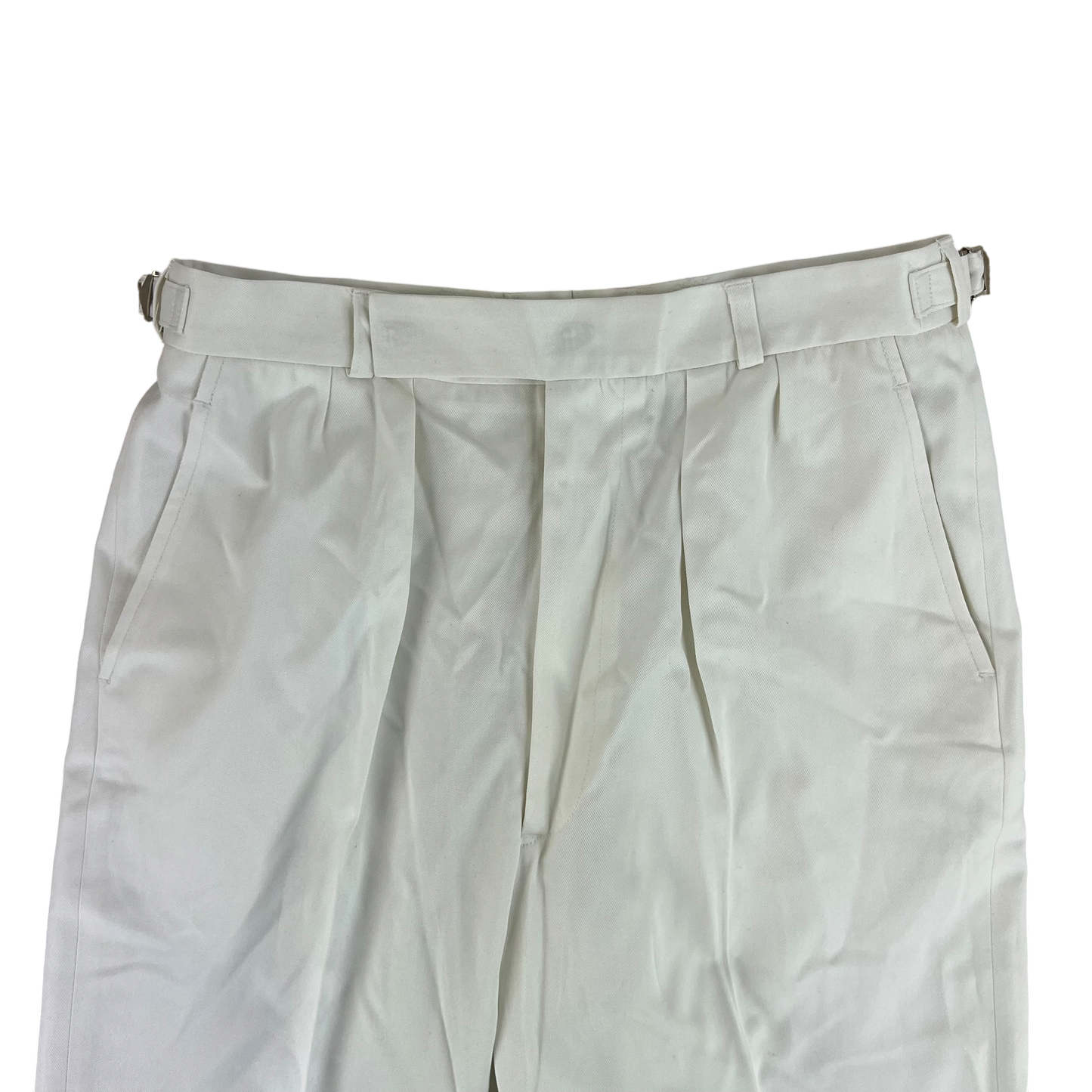 British Royal Navy Officers & Class I White Dress Trousers - W33 L33