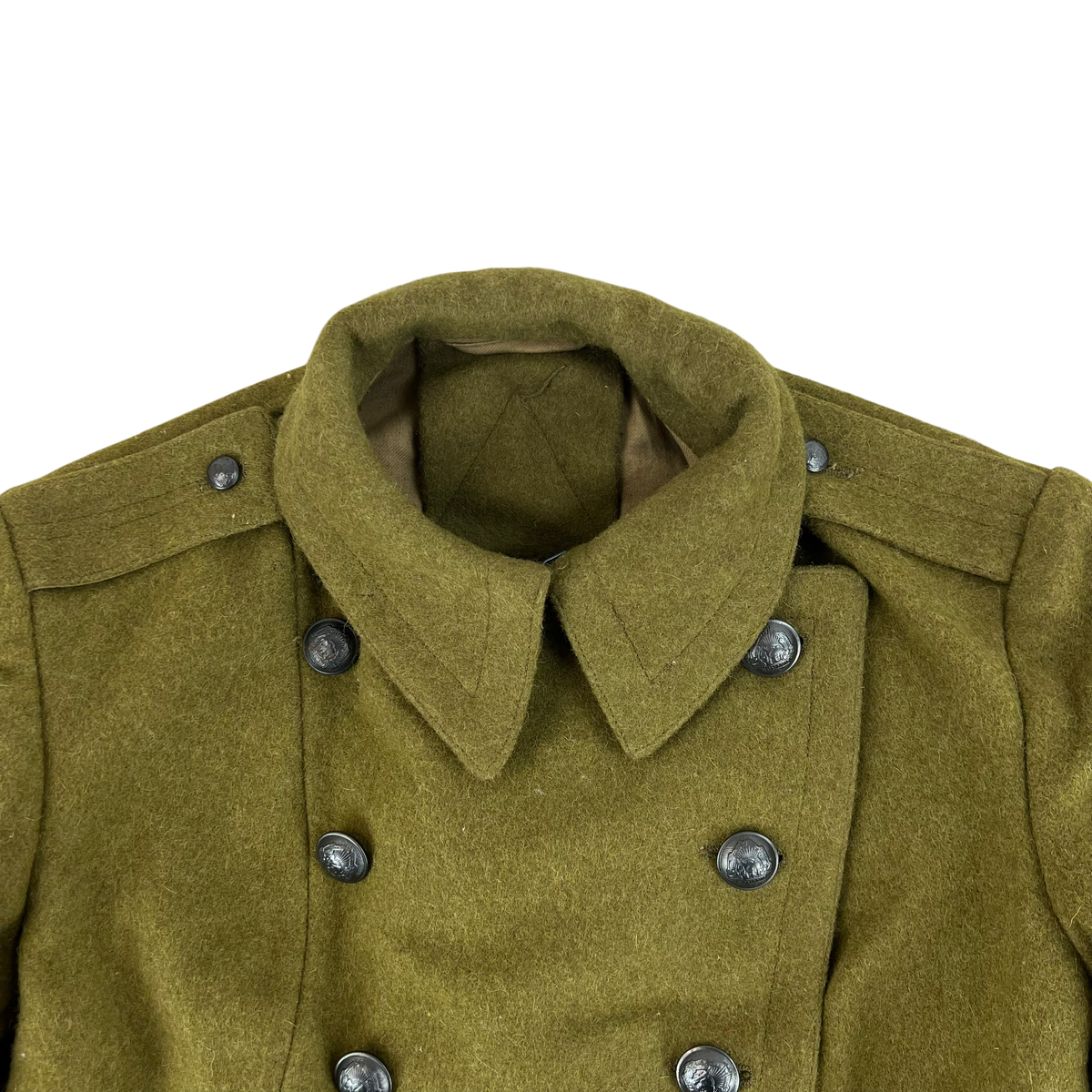 Romanian People's Army 70s Khaki Wool Greatcoat - Medium