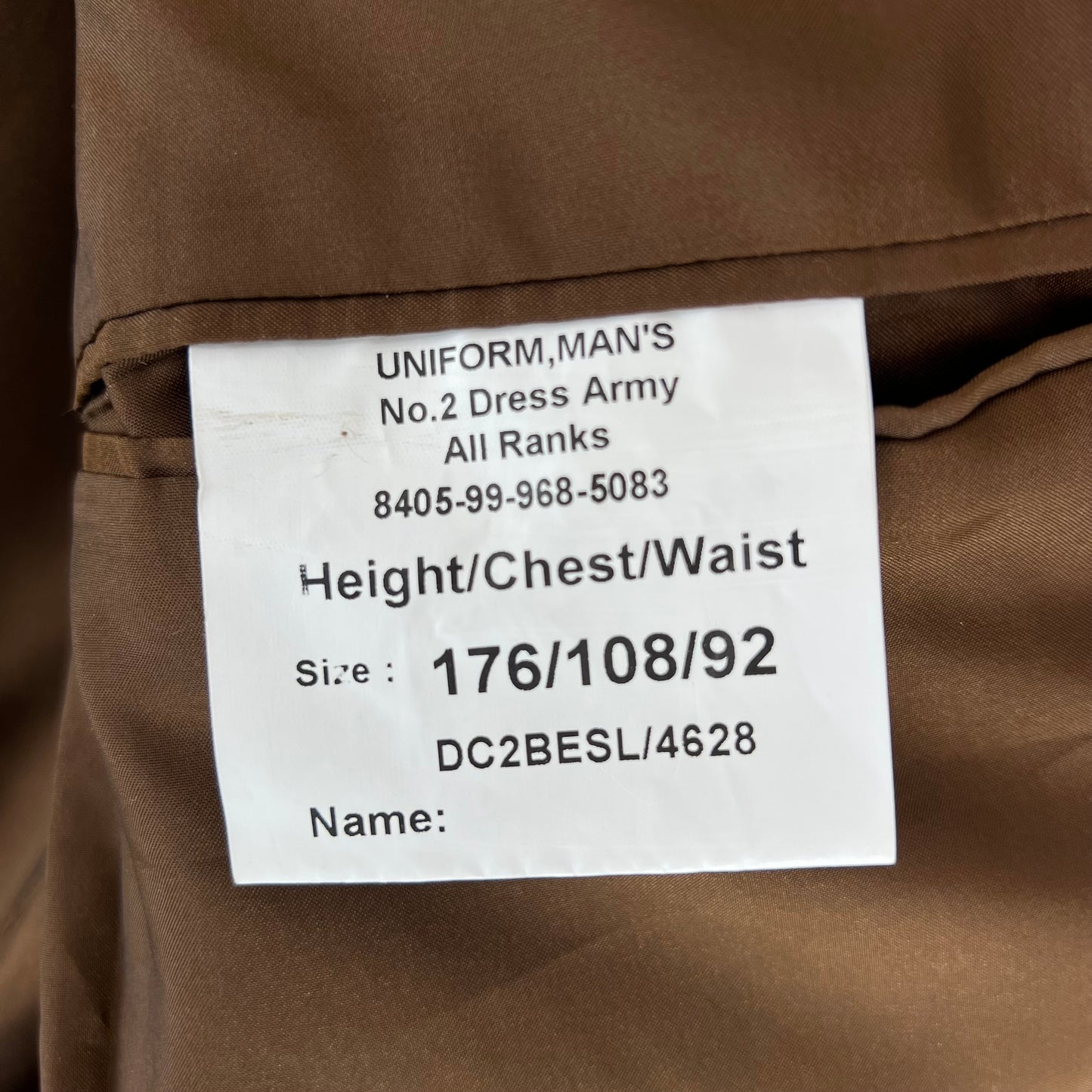 British Army No. 2 FAD Dress Jacket - Adjutant Generals Corps - Large 176/108