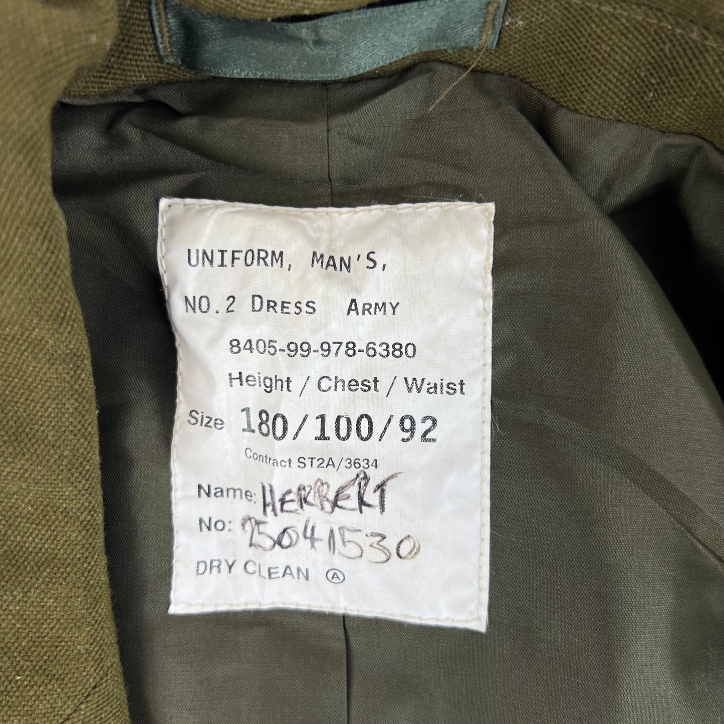 British Army 1980 Pattern No. 2 Olive Green Dress Jacket - 9th/12th Royal Lancers - Medium 180/100