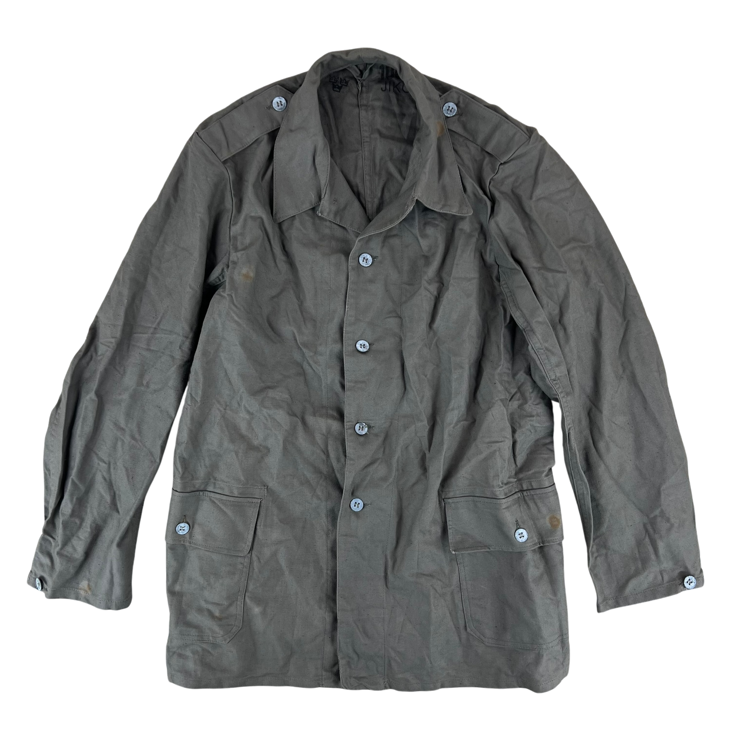 Swedish Army M40 "Grötrock" Brown Work Jacket - Medium