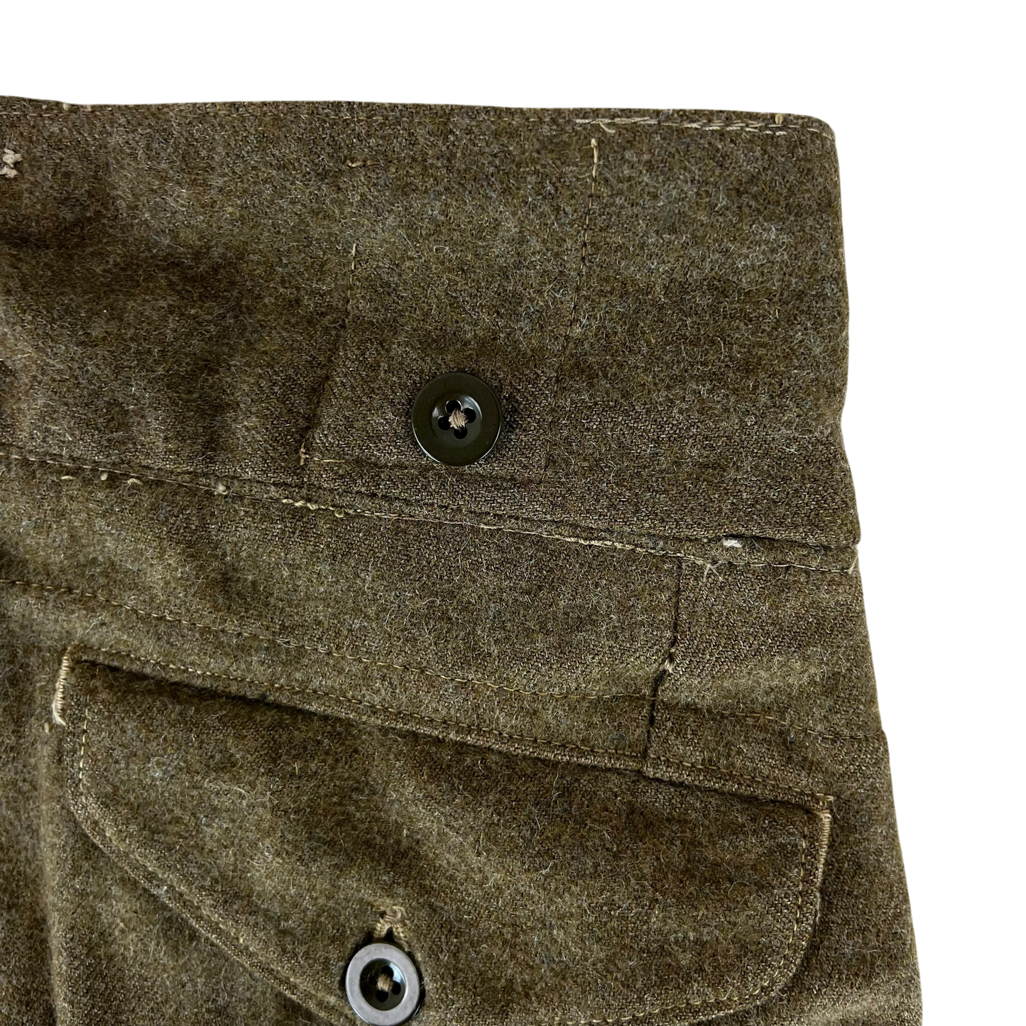 British Army 50s 1949 Pattern Khaki Battledress Trousers - W33 L30.5 SIZE 10