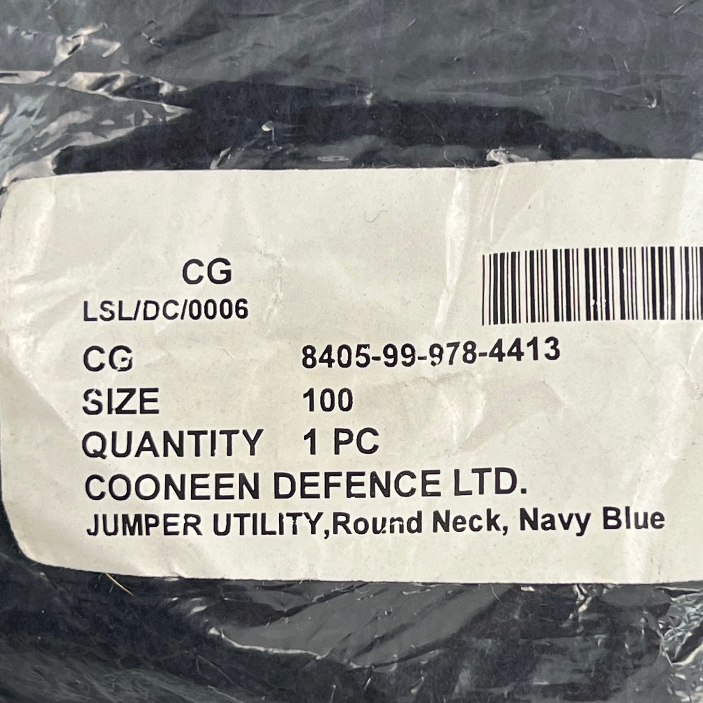 British Royal Navy Wool Crew Neck Pullover Jersey Jumper - Medium 100cm