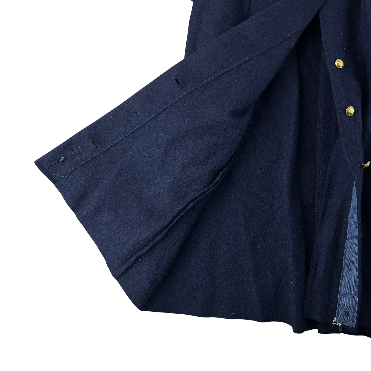 Romanian People's Navy 80s Blue Wool Greatcoat - Medium