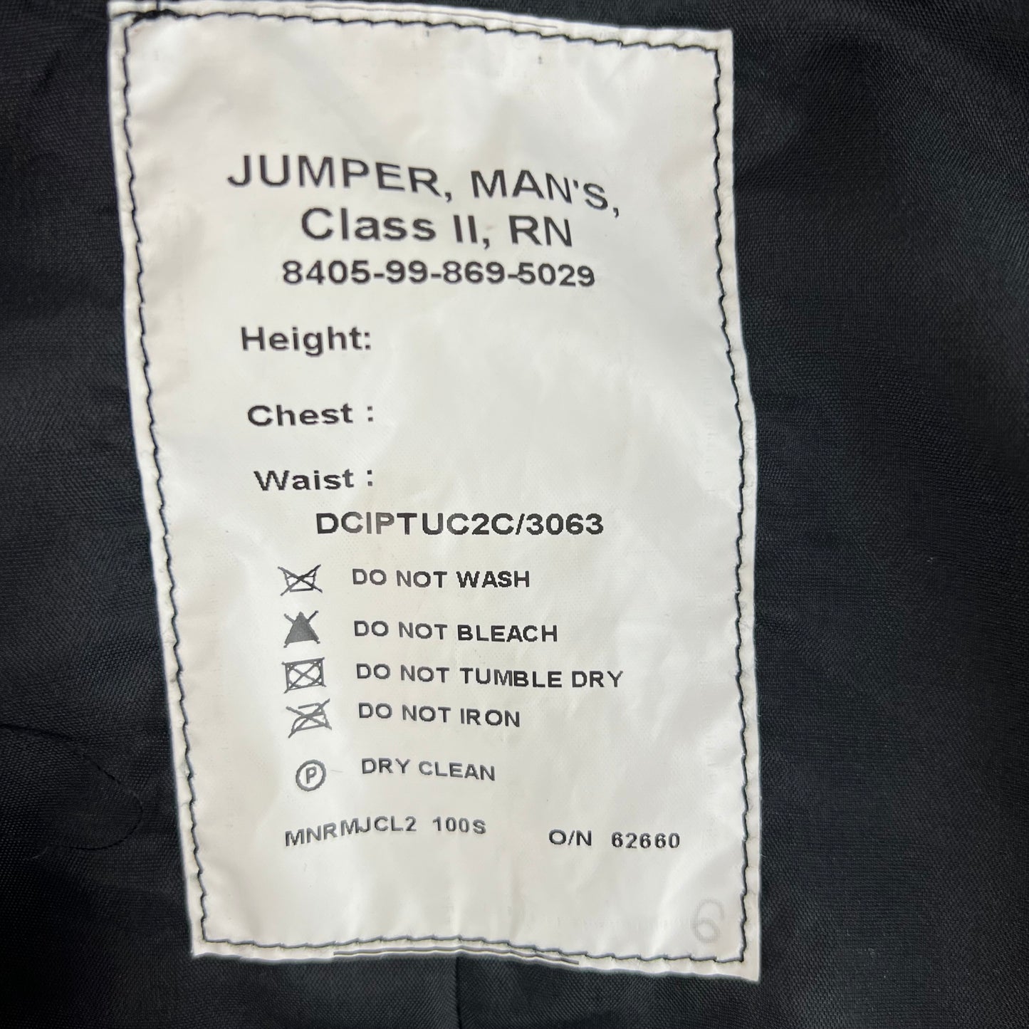 British Royal Navy Class II Jumper Sailor's Top - Medium