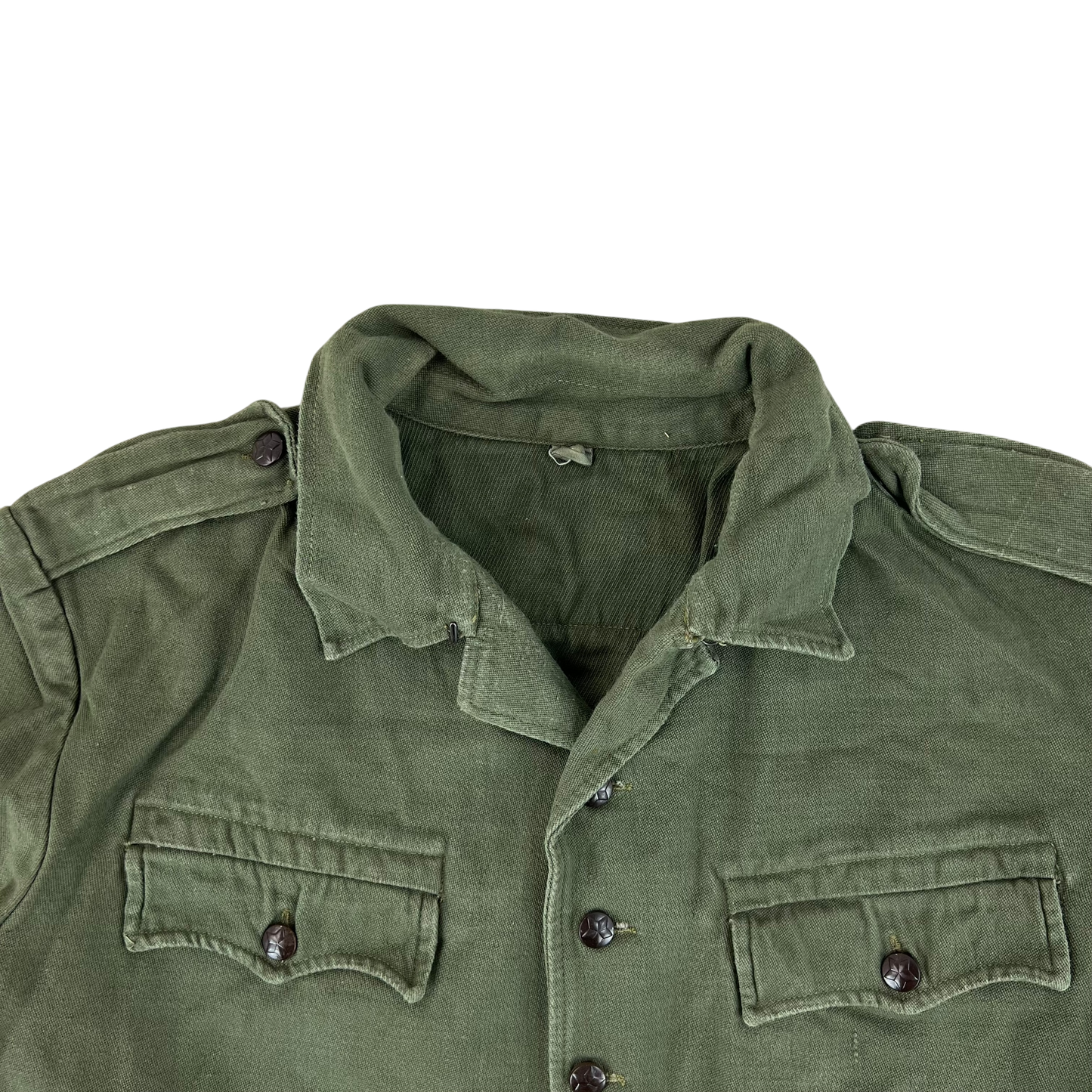 Bulgarian People's Army Olive Green Cossack Shirt - Large