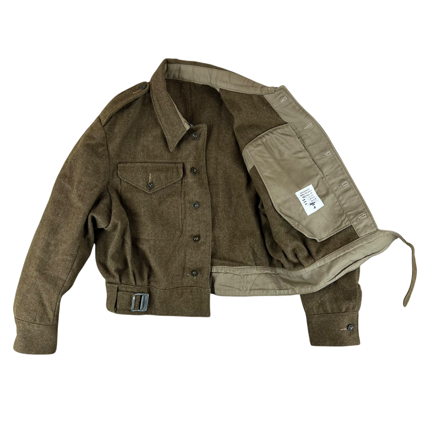 British Army WW2 Repro 1940 Pattern Khaki Battledress Blouse Ike Jacket - Large SIZE 15