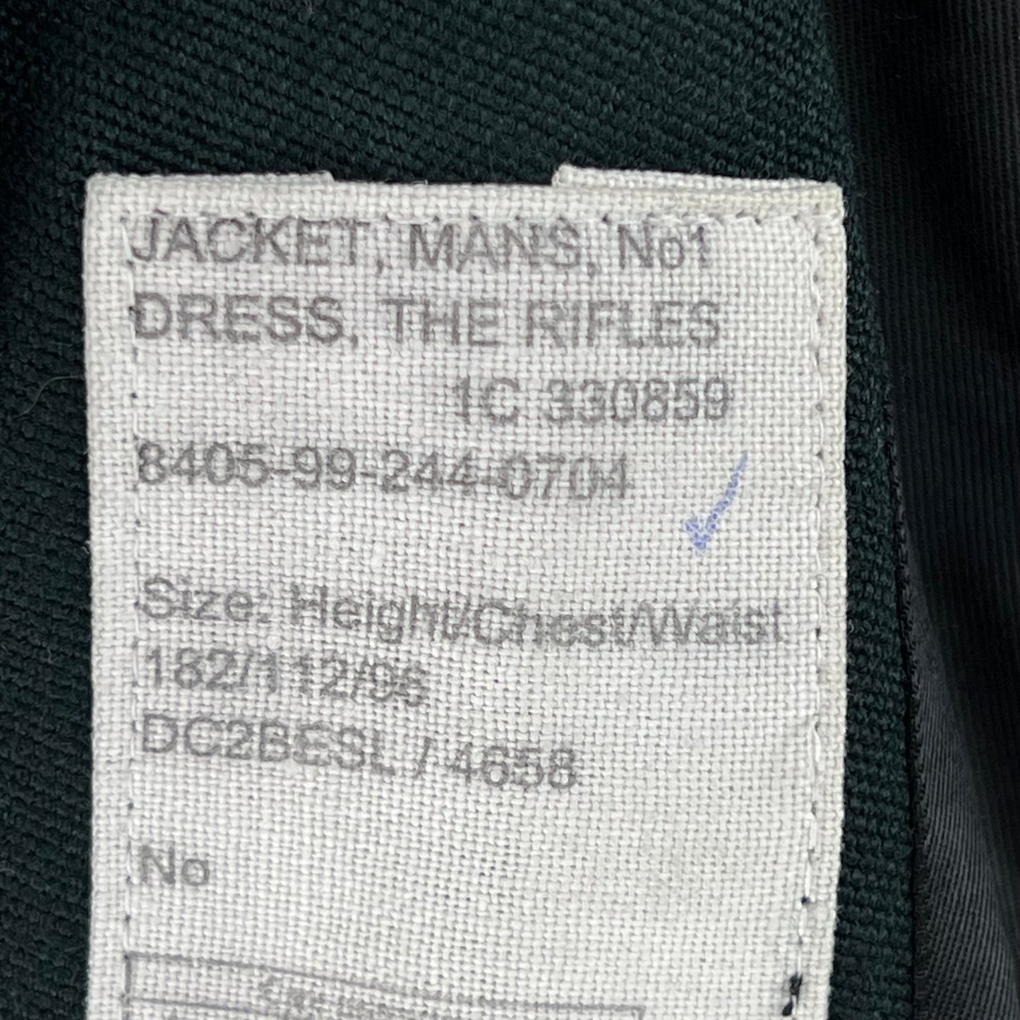 British Army No. 1 Dress Jacket - The Rifles - Large